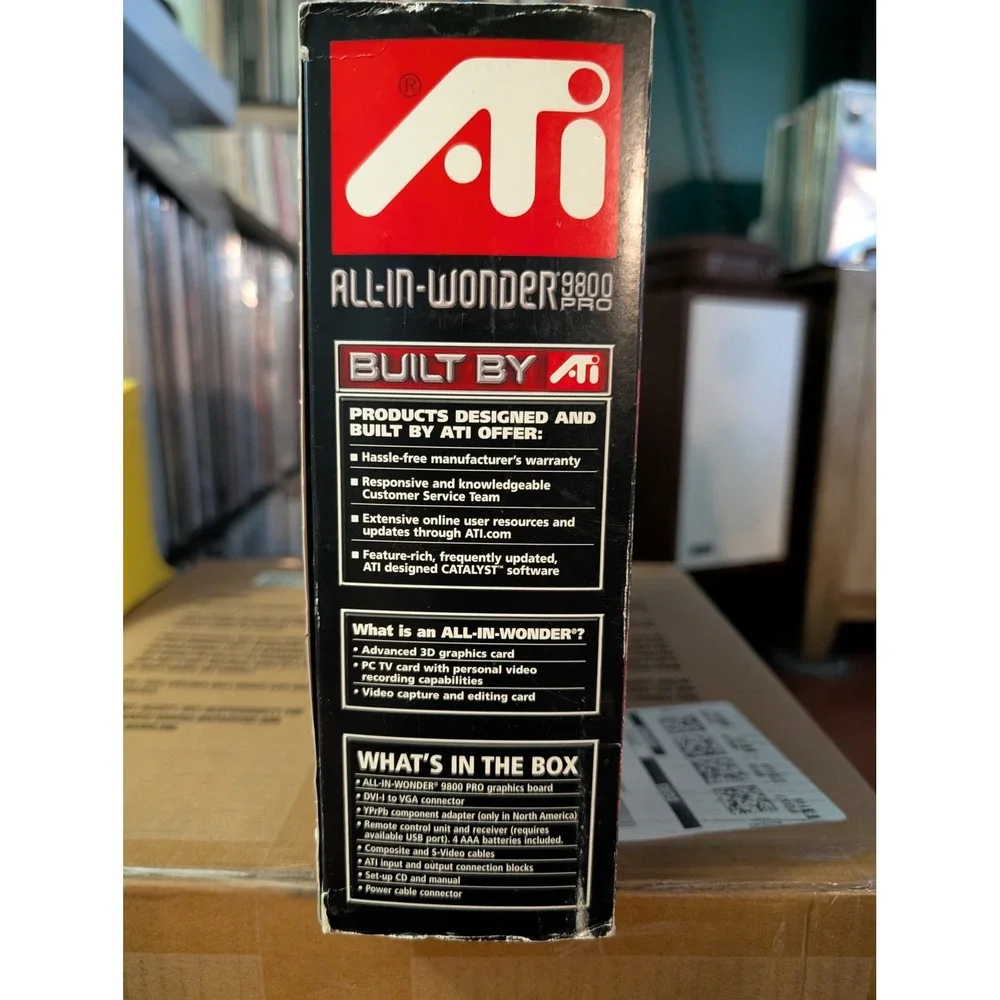 ATI All-In-Wonder 9800 Pro 128MB DDR AGP Graphic Card Video Capture TV Tuner Box